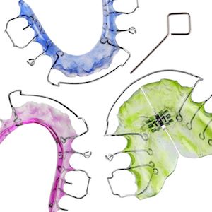colorful orthodontic retainers